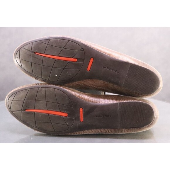 Rockport Dual Motion Women's Loafers Shoes Size 11 M Leather Snake Print Copper - Picture 9 of 12